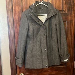 Calvin Klein Gray Wool Coat